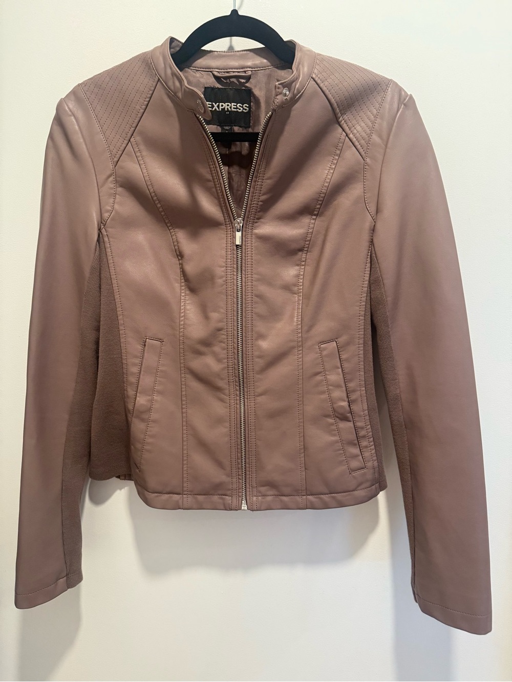 Express Women's Faux-Leather Zip Jacket
